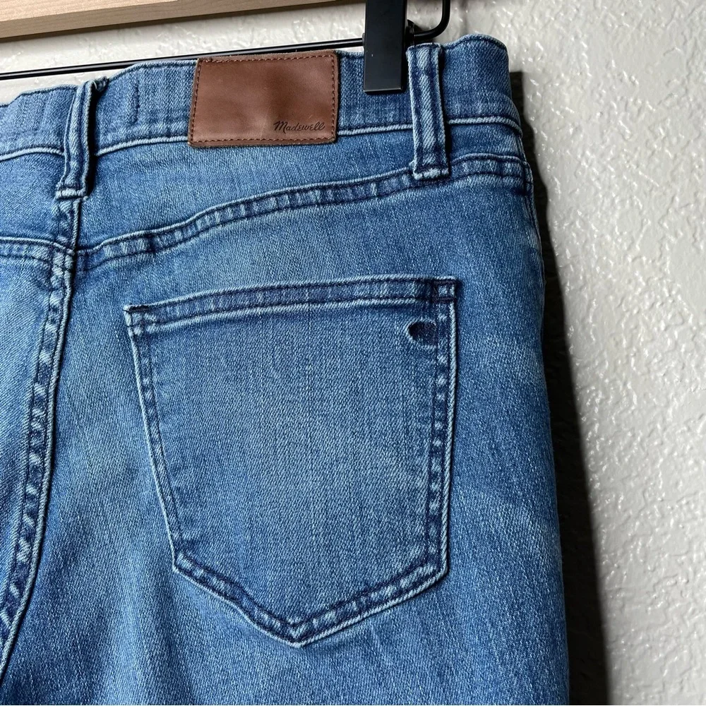 Madewell Skinny Skinny Jeans Distressed Knee Exposed Hem Denim
